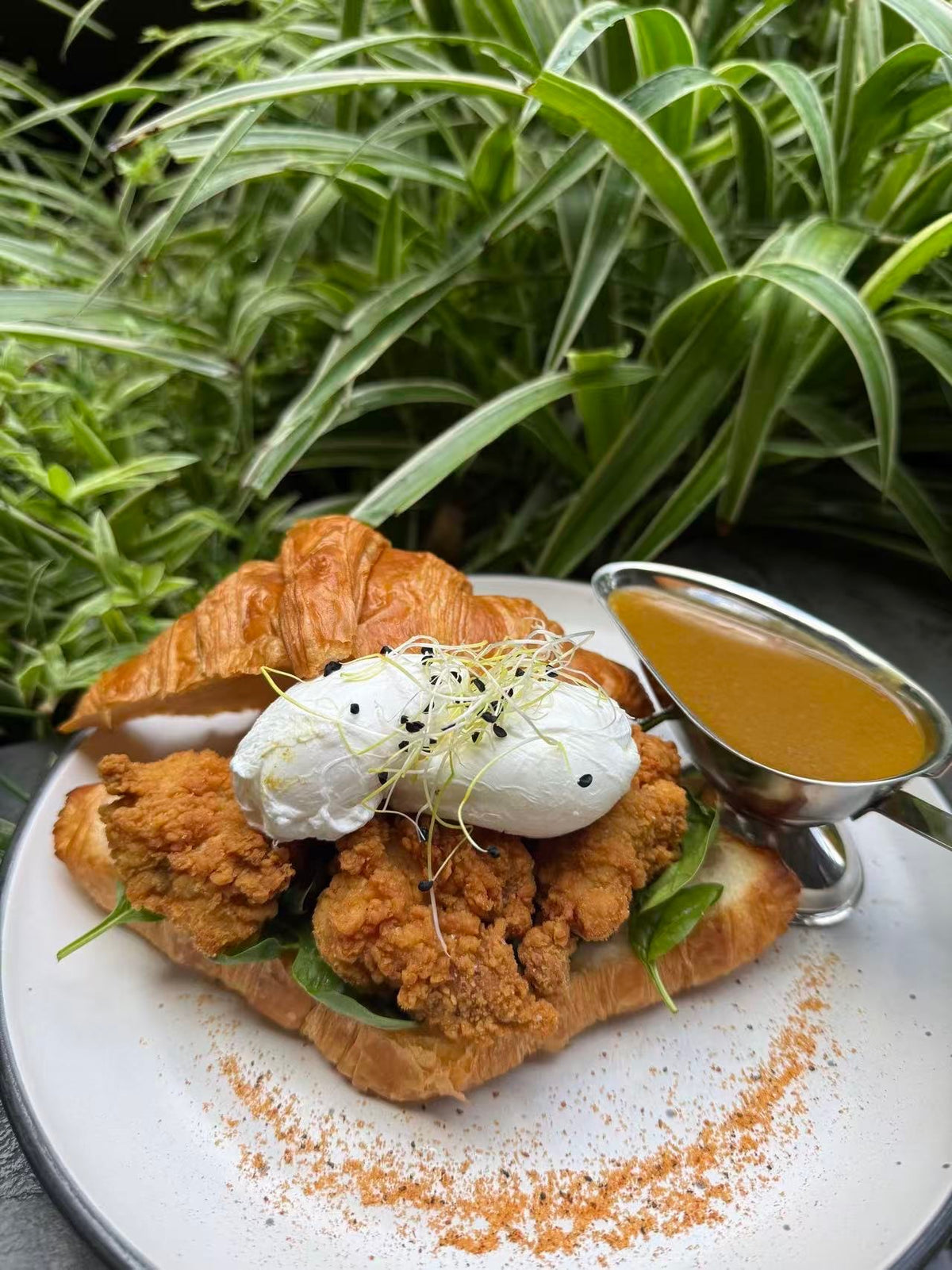 Chicken eggs benedict served at Signature Cafe