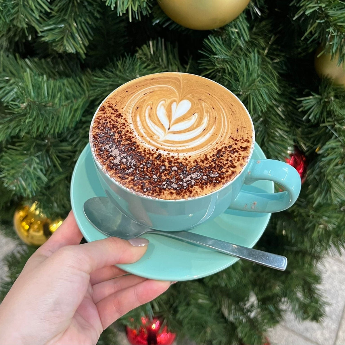 Latte art on a Signature Cafe coffee